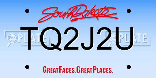 TQ2J2U South Dakota License Plate