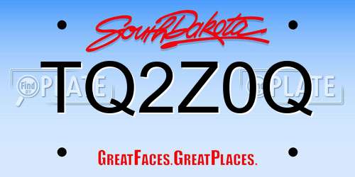 TQ2Z0Q South Dakota License Plate