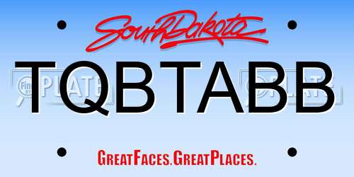 TQBTABB South Dakota License Plate