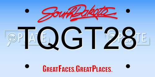 TQGT28 South Dakota License Plate