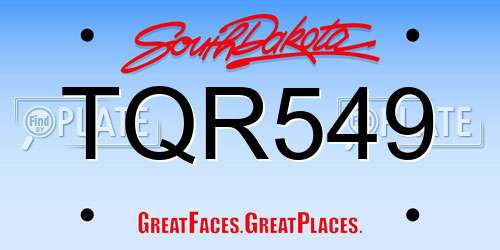 TQR549 South Dakota License Plate