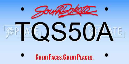 TQS50A South Dakota License Plate
