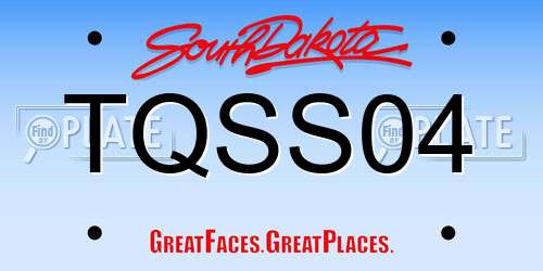TQSS04 South Dakota License Plate