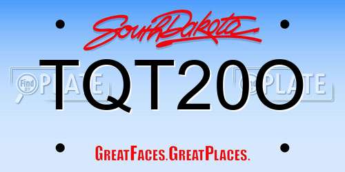 TQT20O South Dakota License Plate