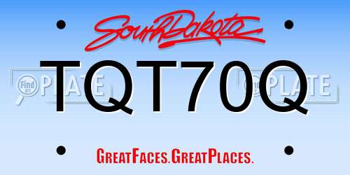 TQT70Q South Dakota License Plate