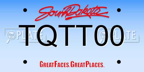 TQTT00 South Dakota License Plate