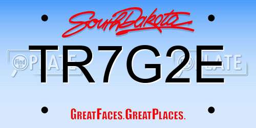 TR7G2E South Dakota License Plate