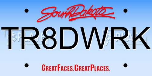 TR8DWRK South Dakota License Plate