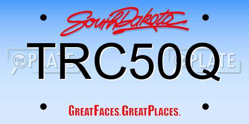 TRC50Q South Dakota License Plate
