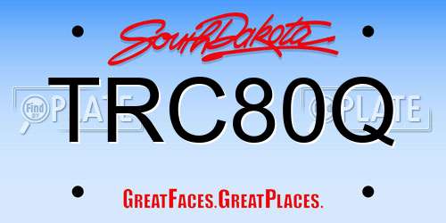 TRC80Q South Dakota License Plate