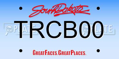 TRCB00 South Dakota License Plate