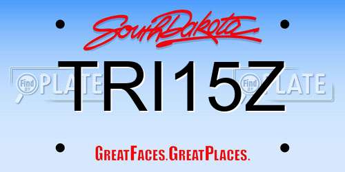 TRI15Z South Dakota License Plate