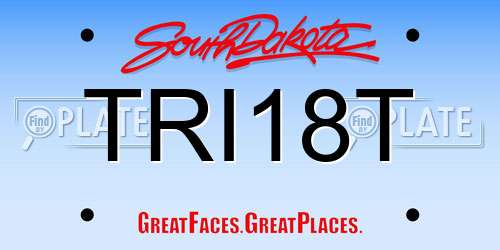 TRI18T South Dakota License Plate