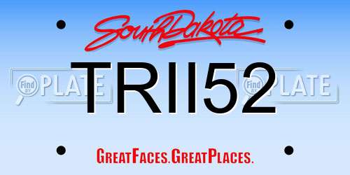 TRII52 South Dakota License Plate
