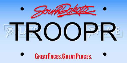 TROOPR South Dakota License Plate