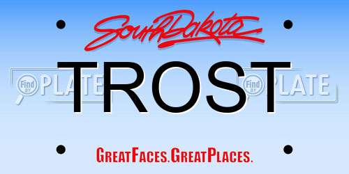 TROST South Dakota License Plate