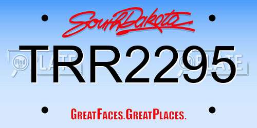 TRR2295 South Dakota License Plate