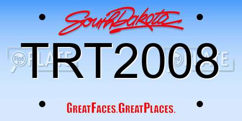 TRT2008 South Dakota License Plate