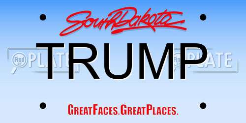TRUMP South Dakota License Plate
