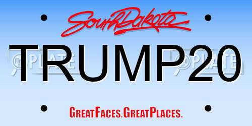 TRUMP20 South Dakota License Plate