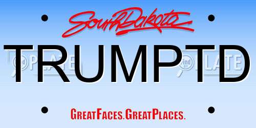 TRUMPTD South Dakota License Plate