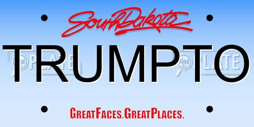 TRUMPTO South Dakota License Plate
