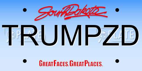 TRUMPZD South Dakota License Plate