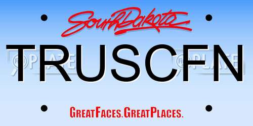 TRUSCFN South Dakota License Plate