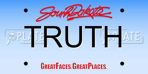 TRUTH South Dakota License Plate