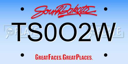 TS0O2W South Dakota License Plate