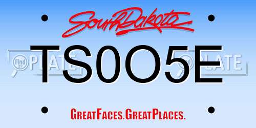TS0O5E South Dakota License Plate