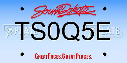 TS0Q5E South Dakota License Plate