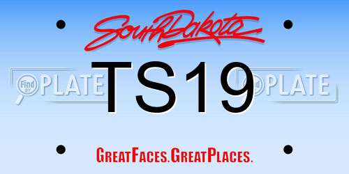 TS19 South Dakota License Plate