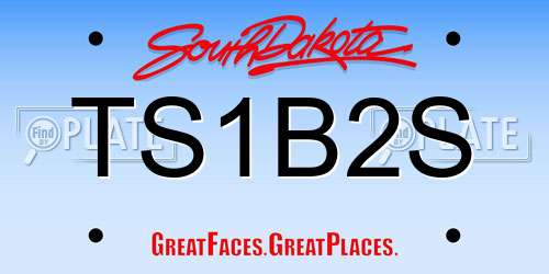 TS1B2S South Dakota License Plate