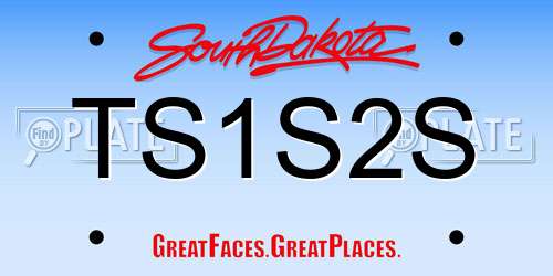 TS1S2S South Dakota License Plate