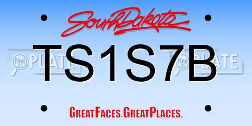 TS1S7B South Dakota License Plate