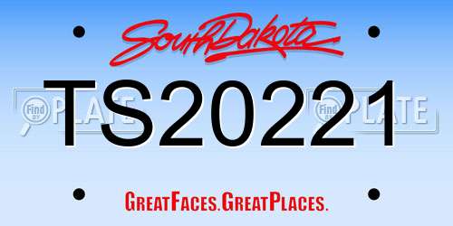 TS20221 South Dakota License Plate
