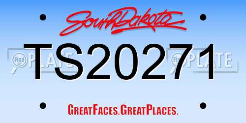 TS20271 South Dakota License Plate