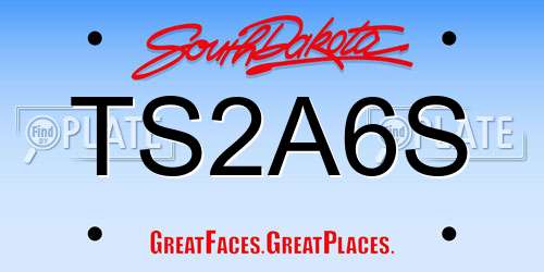 TS2A6S South Dakota License Plate