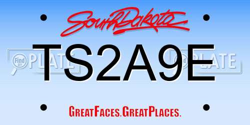 TS2A9E South Dakota License Plate