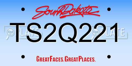 TS2Q221 South Dakota License Plate