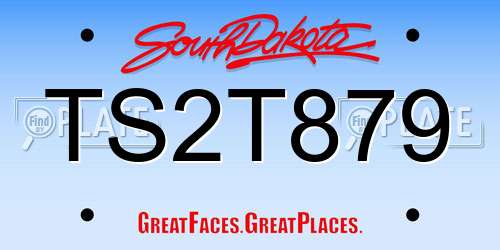 TS2T879 South Dakota License Plate