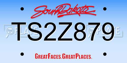 TS2Z879 South Dakota License Plate