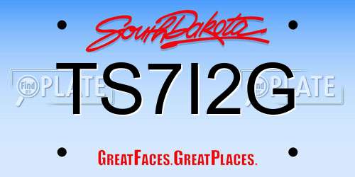 TS7I2G South Dakota License Plate