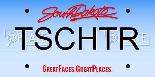 TSCHTR South Dakota License Plate