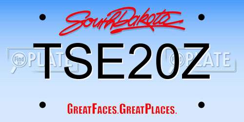 TSE20Z South Dakota License Plate