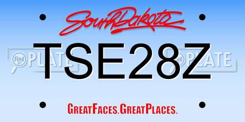 TSE28Z South Dakota License Plate
