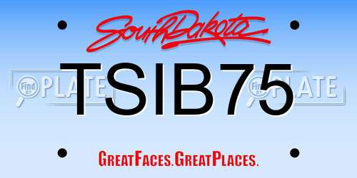 TSIB75 South Dakota License Plate
