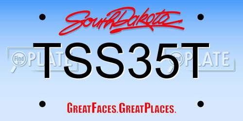 TSS35T South Dakota License Plate