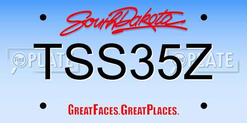 TSS35Z South Dakota License Plate